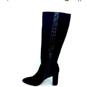 14th & Union Womens Jacki Fab High Heel Knee High Boots Side Zip Black 9.5